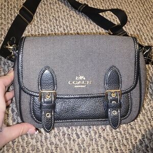 Coach Black and Cream Crossbody Bag